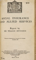 Rapport Beveridge, 11.1942, page de titre. British Library (Internet).