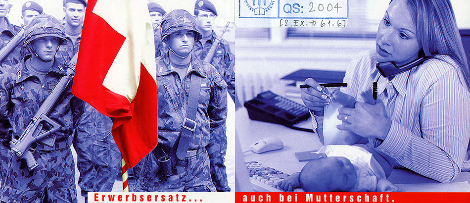 Affiche en faveur du congé maternité fédéral, 2004. Archives sociales suisses, Zurich.