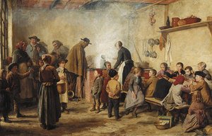 Albert Anker, La soupe des pauvres à Ins II, 1893, huile sur toile, 85 x 137 cm. Source: Musée des Beaux-Arts de Berne, ville de Berne.