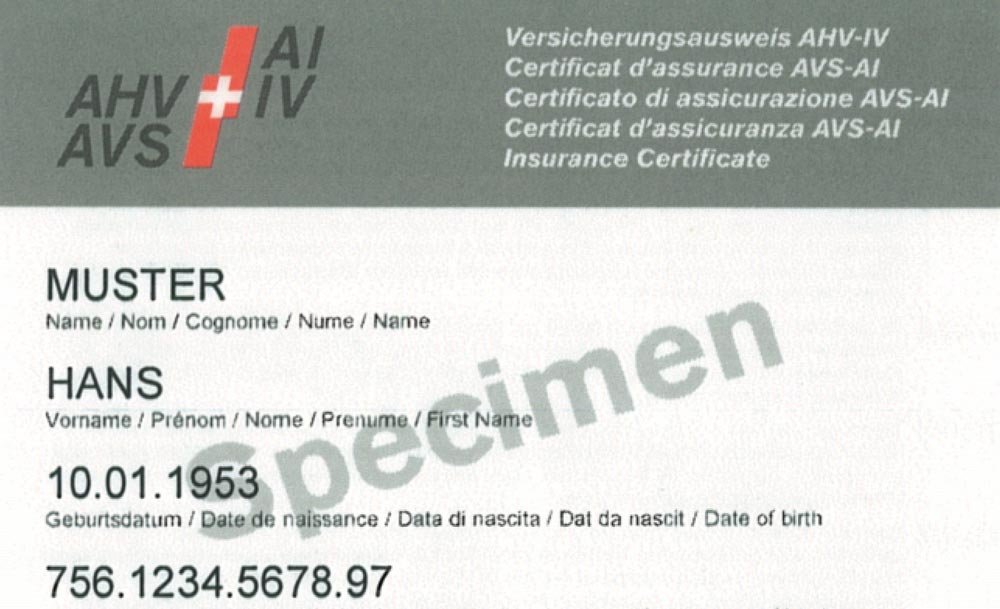 Nouveau certificat d’assurance AVS/AI, 2008. Source: Internet